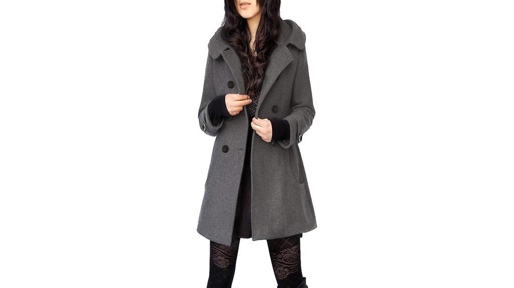 women s wool hooded coat
