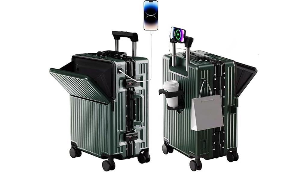 zipperless polycarbonate carry on