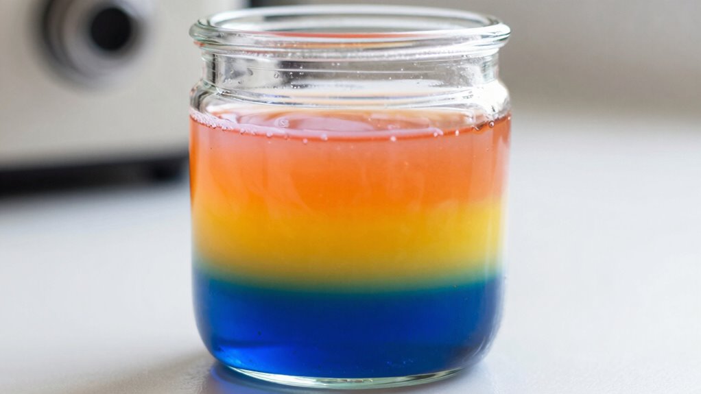create colorful liquid layers