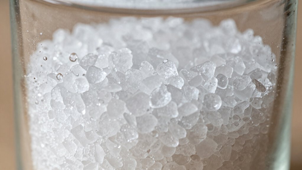 salts absorb moisture readily