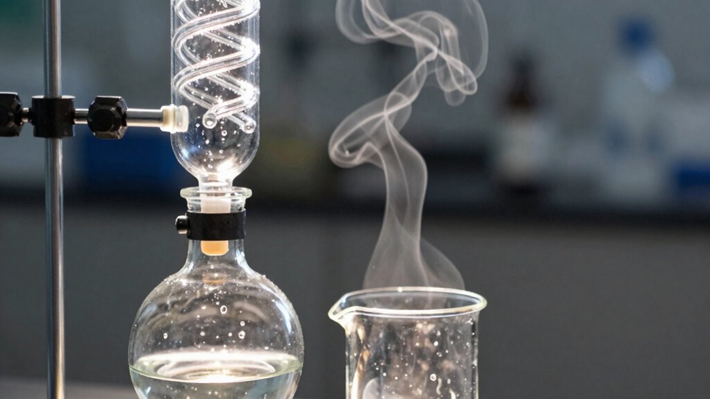 separate liquids through evaporation