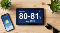 Will The Minimum Temperature Be 80-81° On Jul 21, 2026?