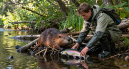 Artificial Beaver Dams Saw Juvenile Coho Salmon Survival Rates Go From 8% To 60%