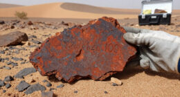Slice Of Martian Meteorite Teghaza 001