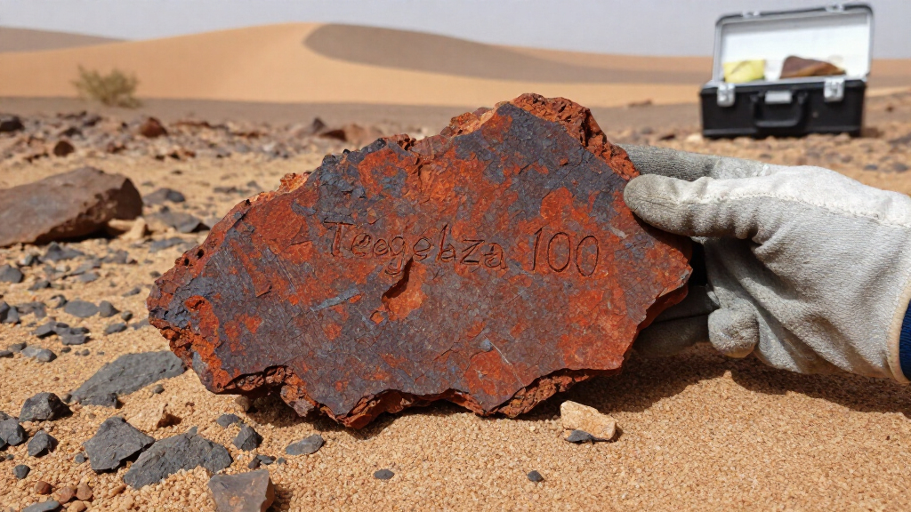 Slice Of Martian Meteorite Teghaza 001